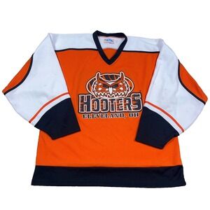 Vintage Hooters Hockey Jersey Mens 2XL XXL Alpha Cleveland Ohio 90s Adult Alpha*